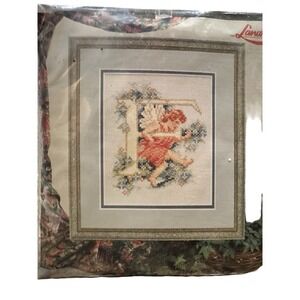 Lanarte "F" Angel/Cupid Cross Stitch Kit Life Style Collection 33977 Vintage